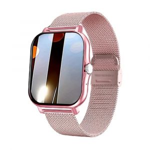 2025 Nouvelle Montre Intelligente 1.83 ''Écran Hd Surveillance De La Fréquence Cardiaque/Sommeil Sans Fil Bluetooth Appel Contrôle De La Musique Montre Intelligente Pour Hommes Fem.Steel Pink. - Neuf