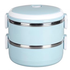 Empilable en Acier Inoxydable 304 de la boîte à lunch avec Épaississement de l'Isolant, étanche, à la Conception Thermique, 2 niveaux, 1,5 L Capacité - Neuf
