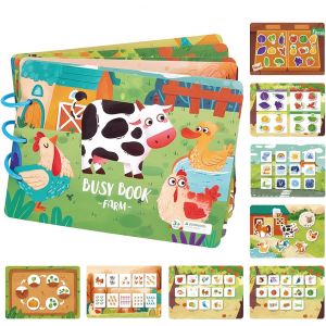 Montessori Toy 1 2 3 Child Game 2 Year Old Busy Board Montessori Age 1 Year Quiet Book Educational Toy Gift Kids 1-3 Years Boys Girls - Neuf