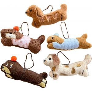 Porte-Clés En Peluche Teckel,Pendentif Chien Kawaii,Mignon Chiot,Breloque Pour,Décoration Suspendue Pour Femmes Hommes,5 Pièces - Neuf