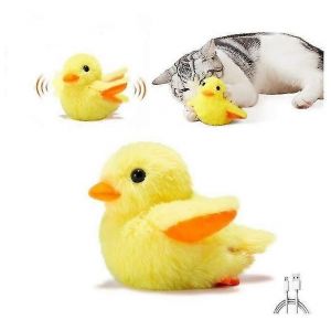Jouets Pour Chats En Forme De Canard Battant Des Ailes, Jouets Électriques Interactifs Pour Oiseaux, Jouets En Peluche Lavables Pour Chats - Neuf