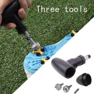 Kit De Clés À Crampons Pour Chaussures De Golf En Abs Et Acier, Clé À Cliquet De Réglage, Accessoires Pour Chaussures De Golf Pour La Réparation Et L'installation De Crampons De Chaussures De Golf - Neuf