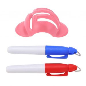 Outil De Traçage De Lignes De Golf, Pochoirs Marqueurs Pour Balles De Golf Avec Triple Alignement De Distance Pour Les Golfeurs Sur Tous Les Parcours, Rose - Neuf