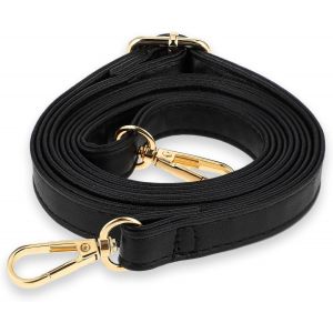 KALANKA-Sangle de sac &agrave; main de remplacement, sangle de bandouli&egrave;re r&eacute;glable en cuir PU noire pour sacs &agrave; main et sacs &agrave; bandouli&egrave;re &agrave; faire soi-m&ecirc;me, Noir , 70-130cm - Neuf