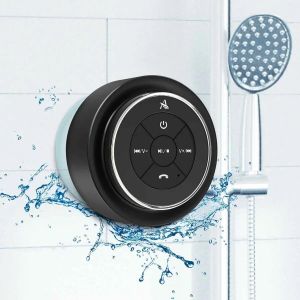 Mini Enceinte Bluetooth Salle De Bain Ipx7 Certified Waterproof Enceinte Portable Bluetooth Speaker Avec Micro Et Ventouse Pour La Salle De Bain,Cadeaux Électroniques Pour Homme Femme - Neuf