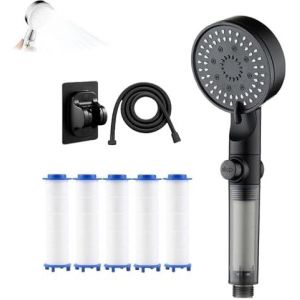 Pommeau de douche filtr&eacute; haute pression 5 modes, pommeau de douche, pommeaux de douche filtr&eacute;s avec douchette - Neuf