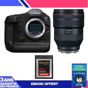 Boitier Canon EOS R1 + RF 28-70mm f/2 L USM + 1 SanDisk 64GB Extreme PRO CFexpress Type B + Ebook 'Devenez Un Super Photographe - Neuf