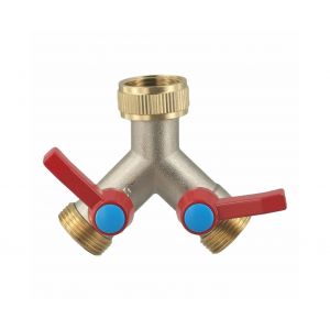 Adaptateur en Y &agrave; 2 voies pour tuyau d'arrosage et robinet de cuisine - Neuf