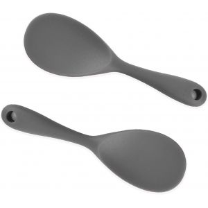 Kalanka-Cuill&egrave;re De Service,2 Ensembles Cuill&egrave;re De Service &Agrave; Riz,Ustensile Pour La Cuisine En Silicone Fonctionne Pour Le Riz, La Pur&eacute;e De Pommes De Terre Ou Plus (Gris) - Neuf