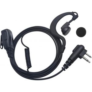 Oreillette Talkie Walkie Compatible avec Motorola CP040 DP1400 GP300 GP88 GP68 CT150 Pro1150, 2 Broches &Eacute;couteurs avec Micro PTT pour Radio, Oreillette de S&eacute;curit&eacute; en Forme G - Neuf