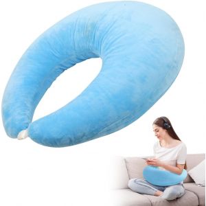 Ulteronixshop-Coussin Ergonomique Crealis, Coussin de Soutien au Crochet, Coussin de Soutien, Coussin de Jeu Ergonomique, L&eacute;ger et Portable, Soulage Les Tensions (Bleu) - Neuf