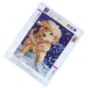 Hjlian Peinture Diamant Animaliere A Faire Soi-Meme, Broderie En Strass, Point De Croix, Decoration D'interieur (Chien) - Neuf