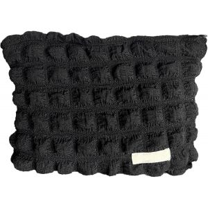 MAA-Trousse de toilette en velours côtelé avec fermeture éclair - Trousse de toilette multifonction - Trousse de maquillage portable, Bubble noir - Neuf