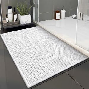 KAL-Tapis De Bain Antidérapant : Tapis De Salle De Bain Lavable 40 X 60 Cm - Tapis De Bain En Chenille Doux - Tapis De Bain Absorbant Antidérapant Lavable En Machine - Tapis De Bain Pour Salle De Bai - Neuf