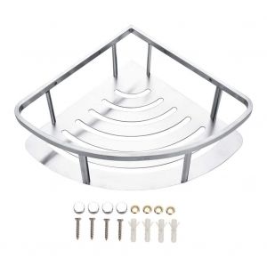 Hjlian Panier D'angle De Douche Mural En Acier Inoxydable Pour Salle De Bain, Etagere De Rangement Pour Gel Douche - Neuf