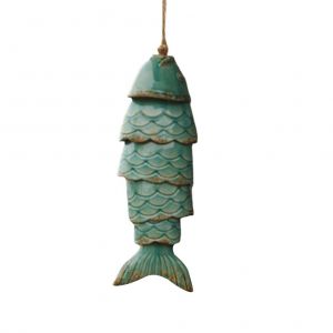 Carillon Eolien Colore En Resine, Motif Poisson Koi, Pendentif, Cadeau De Noel, Decoration De Jardin - Neuf