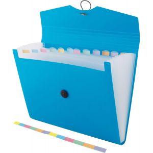 Trieur Extensible 12 Poches A4 | Extensible Classeur Documents | Accordéon Classeur Pochettes Porte-Documents, Bleu - Neuf