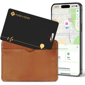 VornixorSarlshop-Carte Tracker Portefeuille Rechargeable, Traceur de Bagages Ultra-Mince, Charge sans Fil, Carte de Suivi Bluetooth (Uniquement pour iOS, Apple Find My), &Eacute;tiquette GPS Anti-Perte pour - Neuf