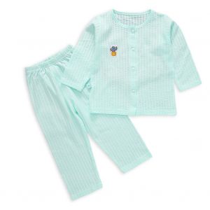 Ensemble de vetements d'ete respirants a manches longues pour nouveau-ne (cyan 100) - Neuf
