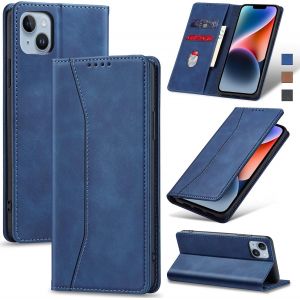 Maa-Coque Pour Iphone 14, Antichoc Tpu Housse Etui Coque Cuir Pu Portefeuille [Magnétique] [Porte Cartes] [Stand Fonction] Flip Coque Pour Iphone 14 - Neuf