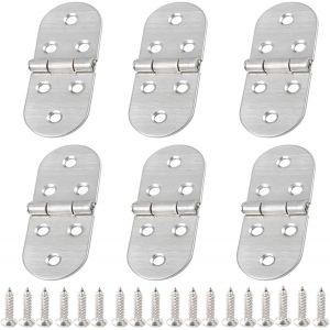 Fen&ecirc;tre Charni&egrave;re en Acier INOX Trous Charni&egrave;re de Trappe Connecteur de charni&egrave;re en Acier Inoxydable Charni&egrave;re de Table Pliable Charni&egrave;res pour La Maison Meubles Mat&eacute;riel Armoire Porte Tiroir 6 PCS - Neuf