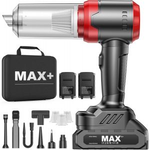 NouvelHorizonstore-Aspirateur &agrave; Main, 28000PA Aspirateur de Voiture Puissant Portable, 2er 7500mAh Batteries Rechargeables, 3 en 1 Aspirateur sans Fil pour Poils d'Animaux, Voiture, Maison, Bureau, C - Neuf