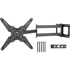 Forger Mount Paysage Au Portrait 109Cm Long Reach Full Motion Tv Support Mural Avec Bras Articul&eacute;s, Pivotants Incline La Rotation S`Adapte Aux T&eacute;l&eacute;viseurs 26-60"", Contient 50Kg, Vesa 400X400Mm - Neuf