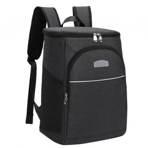 Sac a dos isotherme multifonction en aluminium epais pour camping et pique-nique, noir - Neuf