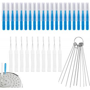 40pcs Kit Nettotête Douche,2 Designs Brossettes Et Outils De Débouchage Accessoires Multifonctions Pour Trou Petit Salle De Bain Fente Lavabo - Neuf