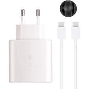 Chargeur Rapide Usb C 45w,Chargeur Ultra Rapide Avec Câble Usb-C 2 M 5a Pour Macbook Pro 13¿,Samsung Galaxy S25 S24 S23 S22 Ultra/S25+/S21 S20 Fe/Note 10 +/Note 20,Tab S7/S7+/S8//S9/S10 Ultra - Neuf