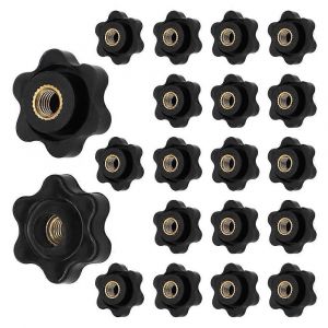 M6 Star Poign&eacute;e de Noix Pack de 20, Molet&eacute; Plastique de Poign&eacute;e de Noix avec Filetage Int&eacute;rieur pour les M&eacute;caniques et le Mat&eacute;riel de Fitness - Neuf