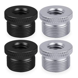 ChenQuanSarl-Lot De 4 Adaptateurs Filetés Pour Microphone 5/8" Mâle Vers 3/8" Femelle Pour Microphone Blue Yeti/Blue Snowball/Yeti X Support De Microphone D'Installation (Noir Et Argent) - Neuf