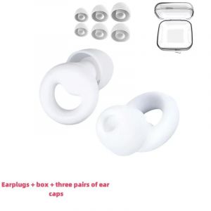 Euty-Bouchons D'oreille De Sommeil Bouchons D'oreille En Silicone Antibruit Bouchons D'oreille Réutilisables Pour La Mise Au Point Et Le Sommeil Bouchons D'oreilles Souples De Natation Imperméables-C - Neuf