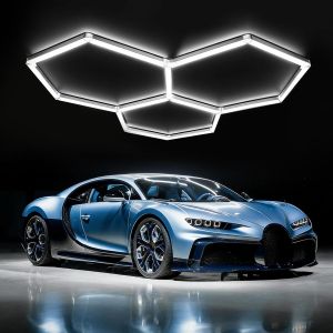 Ulteronixshop-Plafonnier Led Hexagonal Pour Garage-3 Hex 16pcs Lot De Tubes Lumineux, &Eacute;clairage De Plafond Led Super Lumineux 128w 6500k Pour Garage, Entrep&ocirc;t, Atelier, Salle De Sport, Sous-Sol, Sall - Neuf