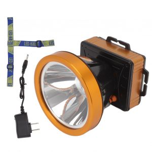Lampe Frontale Led Etanche Et Rechargeable, 2 Modes, Pour Camping, Exploitation Miniere, Peche, Prise Americaine 100 V-240 V - Neuf