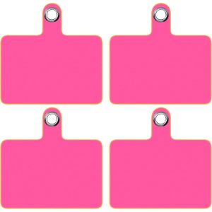 Kal-X Patchs De Remplacement Universel Por Tour De Cou Telephone Portable [Fluor Rose] Accessoire De Bandouliere Cordon Holder Porte Pochette Laniere Collier Corde Attache Chaine - Neuf
