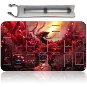 SANSH-Jeux De Société TCG Game Pad Sac Gratuit avec Zone De Cartes Ygo Card Game Table Pad Taille 60x35cm Tapis De Souris Compatible avec MTG TCG - Neuf