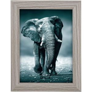 - 92 0752 - Toscana - Cadre Photo en Bois - pour Photo au Format 10 x 15 cm - Cadre Portrait avec Support et Support Mural - Cadre Simple en MDF - Taupe - Neuf