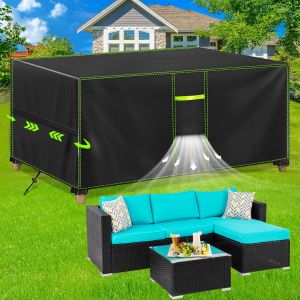 Ulteronixshop-Housse De Protection Imperm&eacute;able Pour Meubles De Jardin, R&eacute;sistante &Agrave; L'hiver, B&acirc;che Oxford 420d, Pour Table De Jardin, Meubles De Terrasse, Rectangulaire, 200 X 80 X 70 Cm - Neuf