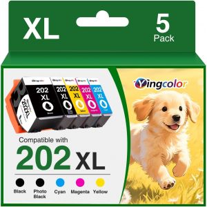 ERYI-202 Xl Compatible Avec Cartouches D'Encre Epson 202 Xl 202Xl Pour Cartouche Epson Xp 6100 Expression Premium Xp-6100 Xp-6105 Xp-6000 Xp-6005 Xp-6001 (Noir, Cyan, Magenta, Jaune, Noir Photo) - Neuf