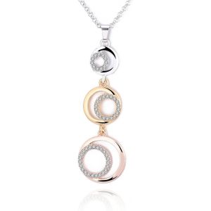 Kal-Collier Pour Femme, Bagues Chaîne Pendentif Collier Pour Filles Collier Long Collier En Or Et Argent Avec Cristal Cz - Neuf