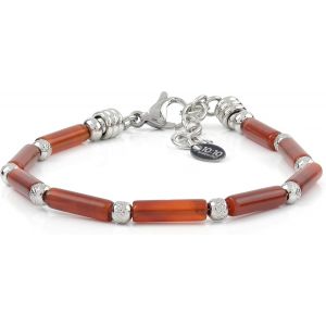 Eryi-10:10 Bracelet En Acier Inoxydable Et Pierres Naturelles, Perles En Acier Inoxydable Diamant De 4 Mm De Diamètre, Bracelet Pour Homme Et Femme Fabriqué En Italie.U2026 - Neuf