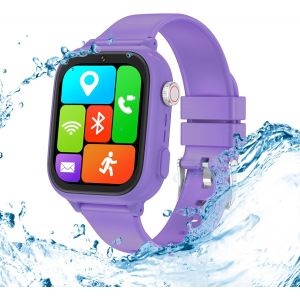 Montre Connectée Enfants Gps Garçons Filles - 4g Montre Gps Enfant Avec Appel Vidéo Wifi Sos Sim Téléphone Caméra Jeux Musique, Cadeau Montre Intelligente Enfant Pour 3-14 Ans - Neuf