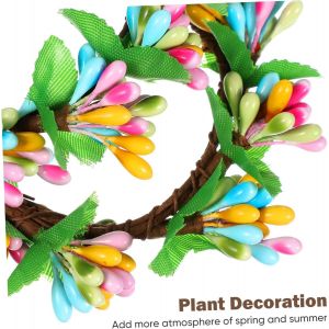 Lot de 4 décorations de Paques artificielles à suspendre au mur ou à la porte, fausses baies - Neuf