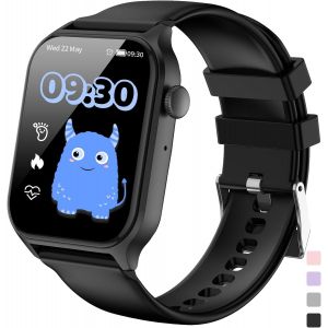 Montre Connect&eacute;e Enfant Moniteur De Sommeil Fr&eacute;quence Cardiaque Podom&egrave;tre Calories Modes Sport Bluetooth Appel &Eacute;tanche R&eacute;veil Jeux Jouet Fitness Tracker Cadeau- Fille Gar&ccedil;on Adolescent 3+ Ans - Neuf
