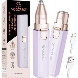 Oayew-&Eacute;pilateur Pour Sourcils Et Poils Du Visage Pour Femmes: Rasoir &Eacute;lectrique 2 En 1 Pour Le Visage Et Les Sourcils - Lumi&egrave;re Led Int&eacute;gr&eacute;e Pour L'&eacute;pilation Du Visage Des L&egrave;vres Et Du Corps (Violet) - Neuf