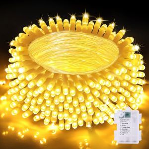 KAL-Guirlande Lumineuse Pile, 20M 200Leds Guirlande Lumineuse Exterieure Pile Avec 8 Modes, Étanche Ip44 Guirlande Lumineuse Sapin De Noel, Guirlande Lumineuse À Pile Intérieur Pour Noël,Chambre - Neuf