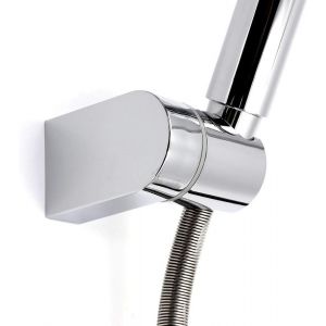 KAL-Universel Réglable Fixée Monté Support De Tête De Douche Connecteur Mural De Salle De Bain Abs Chromé Hszj002 - Neuf