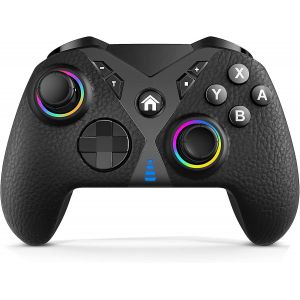 Manette Sans Fil Switch Pro avec Éclairage RVB 4 Touches Programmables Turbo Vibration Réveil Compatible Switch OLED/Switch Lite - Neuf