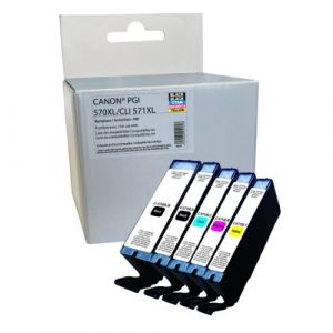 PGI570 XL / CLI571 XL - PGI-570 XL / CLI-571 XL Pack de 5 cartouches d'encre compatible Canon PGI570 XL / CLI571 XL - Canon PGI-570 XL / CLI-571 XL - 0372C004 - Neuf